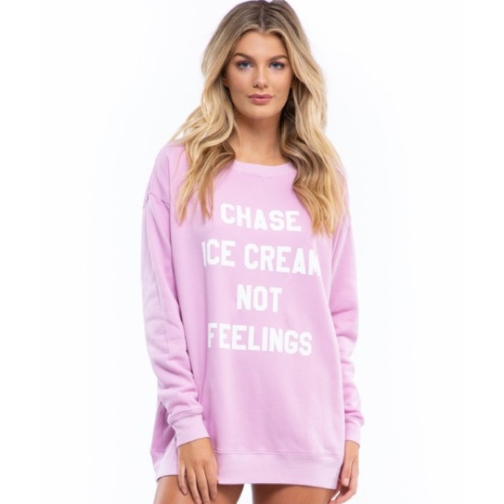 NWT WILDFOX light pink sweater size M